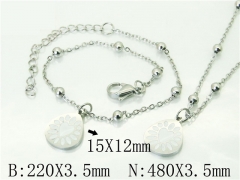 HY Wholesale Stainless Steel 316L Necklaces Bracelets Sets-HY91S1417HEE