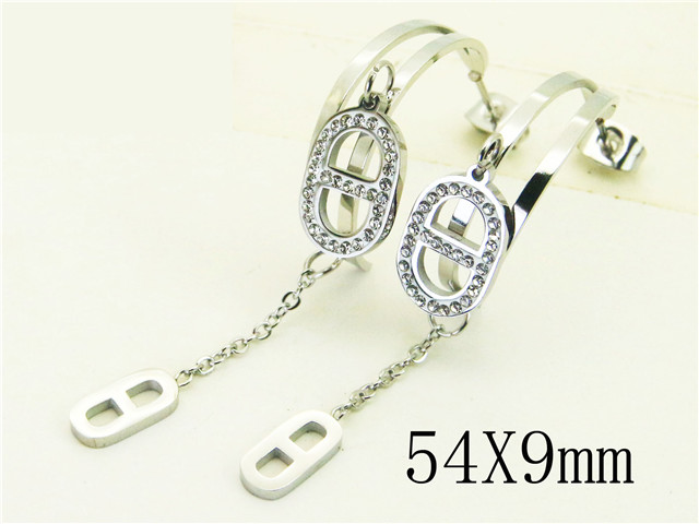 HY Wholesale Earrings 316L Stainless Steel Earrings-HY80E0693NV
