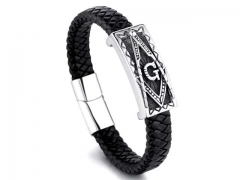 HY Wholesale Leather Bracelets Jewelry Popular Leather Bracelets-HY0143B0241