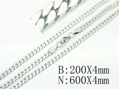 BC Wholesale Jewelry Sets Stainless Steel 316L Necklace Bracelet Set NO.#HY61S0645NL