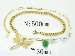 HY Wholesale Necklaces Stainless Steel 316L Jewelry Necklaces-HY80N0631HHW