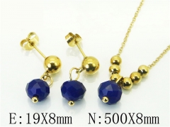 HY Wholesale Jewelry 316L Stainless Steel Earrings Necklace Jewelry Set-HY91S1544MQ