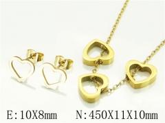 HY Wholesale Jewelry 316L Stainless Steel Earrings Necklace Jewelry Set-HY34S0142LLX