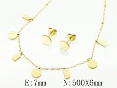 HY Wholesale Jewelry 316L Stainless Steel Earrings Necklace Jewelry Set-HY34S0173MT