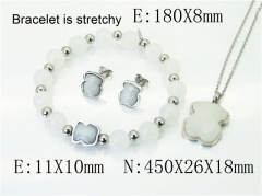 HY Wholesale Jewelry 316L Stainless Steel Earrings Necklace Jewelry Set-HY21S0391JHD