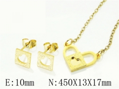 HY Wholesale Jewelry 316L Stainless Steel Earrings Necklace Jewelry Set-HY65S0229JLG