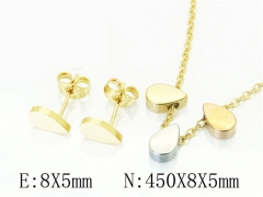 HY Wholesale Jewelry 316L Stainless Steel Earrings Necklace Jewelry Set-HY34S0155LLV