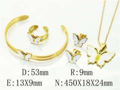 HY Wholesale Jewelry 316L Stainless Steel Earrings Necklace Jewelry Set-HY34S0121HJZ