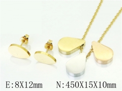 HY Wholesale Jewelry 316L Stainless Steel Earrings Necklace Jewelry Set-HY34S0139LLB