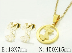 HY Wholesale Jewelry 316L Stainless Steel Earrings Necklace Jewelry Set-HY65S0204JLQ