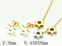 HY Wholesale Jewelry 316L Stainless Steel Earrings Necklace Jewelry Set-HY34S0137LLW