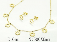 HY Wholesale Jewelry 316L Stainless Steel Earrings Necklace Jewelry Set-HY34S0168MZ