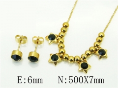 HY Wholesale Jewelry 316L Stainless Steel Earrings Necklace Jewelry Set-HY91S1587HHE