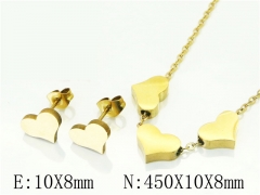 HY Wholesale Jewelry 316L Stainless Steel Earrings Necklace Jewelry Set-HY34S0143LL