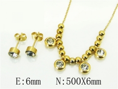 HY Wholesale Jewelry 316L Stainless Steel Earrings Necklace Jewelry Set-HY91S1565HHX