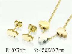 HY Wholesale Jewelry 316L Stainless Steel Earrings Necklace Jewelry Set-HY34S0152LLG