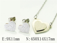 HY Wholesale Jewelry 316L Stainless Steel Earrings Necklace Jewelry Set-HY65S0207JLX