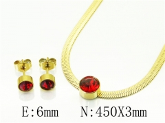 HY Wholesale Jewelry 316L Stainless Steel Earrings Necklace Jewelry Set-HY34S0125KW