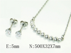 HY Wholesale Jewelry 316L Stainless Steel Earrings Necklace Jewelry Set-HY54S0606NE