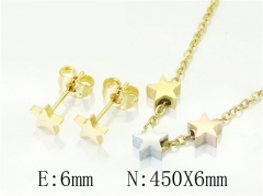 HY Wholesale Jewelry 316L Stainless Steel Earrings Necklace Jewelry Set-HY34S0154LLX