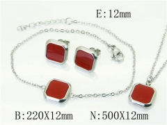 HY Wholesale Jewelry 316L Stainless Steel Earrings Necklace Jewelry Set-HY59S2519HHW