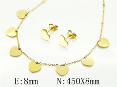 HY Wholesale Jewelry 316L Stainless Steel Earrings Necklace Jewelry Set-HY34S0172MR