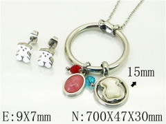 HY Wholesale Jewelry 316L Stainless Steel Earrings Necklace Jewelry Set-HY64S1321HLX