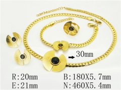 HY Wholesale Jewelry 316L Stainless Steel Earrings Necklace Jewelry Set-HY50S0372JZZ