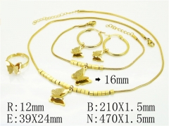 HY Wholesale Jewelry 316L Stainless Steel Earrings Necklace Jewelry Set-HY50S0277JEE