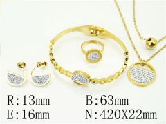 HY Wholesale Jewelry 316L Stainless Steel Earrings Necklace Jewelry Set-HY50S0343JZZ