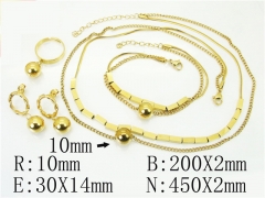 HY Wholesale Jewelry 316L Stainless Steel Earrings Necklace Jewelry Set-HY50S0398JBB