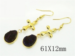 HY Wholesale Earrings 316L Stainless Steel Popular Jewelry Earrings-HY92E0147HKE