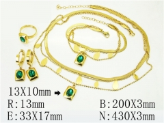 HY Wholesale Jewelry 316L Stainless Steel Earrings Necklace Jewelry Set-HY50S0402JEE