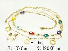 HY Wholesale Jewelry 316L Stainless Steel Earrings Necklace Jewelry Set-HY24S0082HJD