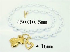 HY Wholesale Stainless Steel 316L Necklaces Bracelets Sets-HY21S0180IOY