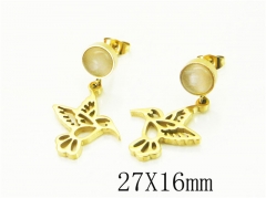 HY Wholesale Earrings 316L Stainless Steel Popular Jewelry Earrings-HY43E0677KE