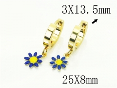 HY Wholesale Earrings 316L Stainless Steel Popular Jewelry Earrings-HY60E1573VIO