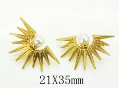 HY Wholesale Earrings 316L Stainless Steel Popular Jewelry Earrings-HY50E0015OB