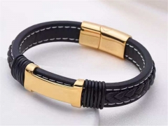 HY Wholesale Leather Bracelets Jewelry Popular Leather Bracelets-HY0155B0851