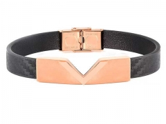 HY Wholesale Leather Bracelets Jewelry Popular Leather Bracelets-HY0155B0938