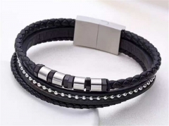 HY Wholesale Leather Bracelets Jewelry Popular Leather Bracelets-HY0155B0847