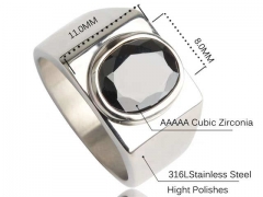 HY Wholesale Rings Jewelry 316L Stainless Steel Rings-HY0146R0324