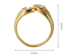 HY Wholesale Open Rings Jewelry 316L Stainless Steel Popular Rings-HY0148R0113