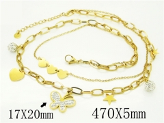 HY Wholesale Necklaces Stainless Steel 316L Jewelry Necklaces-HY43N0130HHD