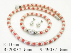 HY Wholesale Jewelry Set 316L Stainless Steel jewelry Set-HY26S0110ICC