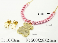 HY Wholesale Jewelry Set 316L Stainless Steel jewelry Set-HY21S0411IHR