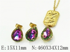 HY Wholesale Jewelry Set 316L Stainless Steel jewelry Set Fashion Jewelry-HY92S0223HFF