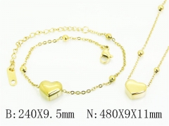 HY Wholesale Jewelry Set 316L Stainless Steel jewelry Set Fashion Jewelry-HY30S0128HWL