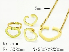 HY Wholesale Jewelry Set 316L Stainless Steel jewelry Set Fashion Jewelry-HY50S0581HOB