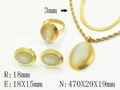 HY Wholesale Jewelry Set 316L Stainless Steel jewelry Set Fashion Jewelry-HY50S0567IHW